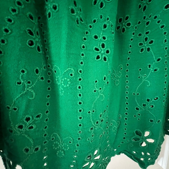 Old Navy Green Eyelet Blouse - Picture 2 of 2